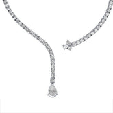 14 K White Gold Diamond Curved Necklace (1.5 ct T.W.)